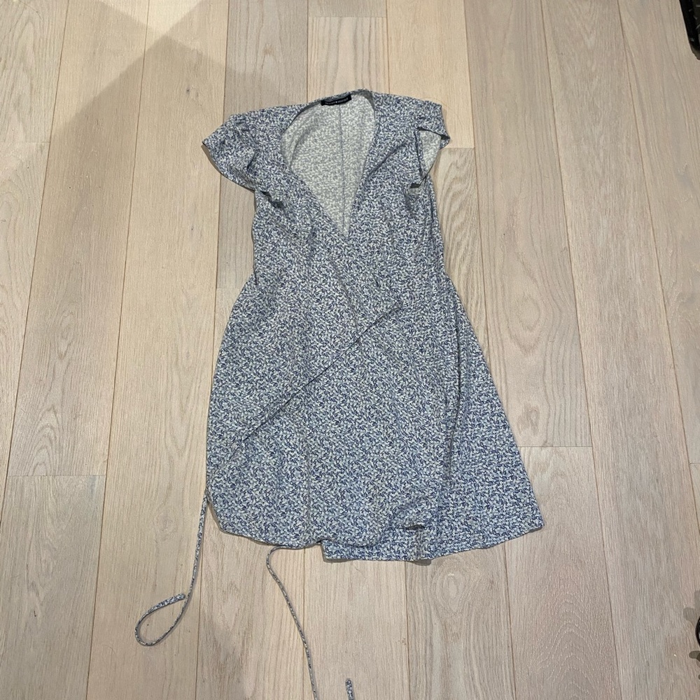 Brandy Melville wrap front blue Robbie dress